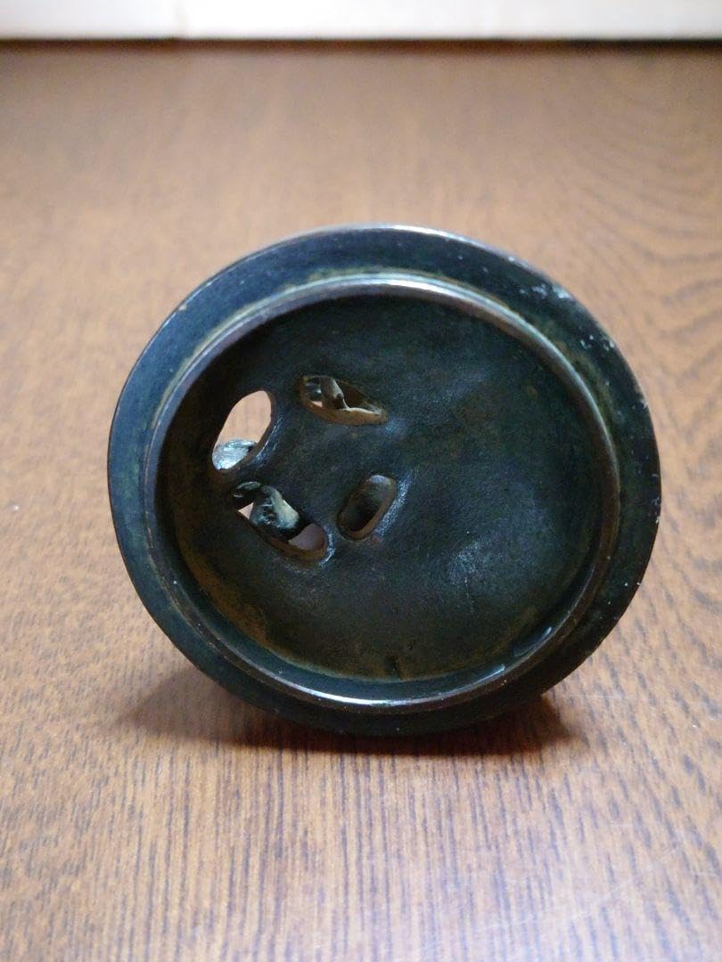 乾隆年製 古銅製 中国古玩 時代唐物 三足香炉 双耳 象嵌 鍍金 獅子 釈迦 ◇中国古玩・古銅・乾隆年製・獅子双耳・三足香炉・獣足・在